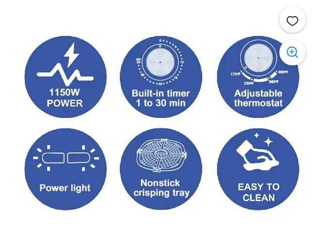 Compact Air Fryer – 2.2 Qt, - Photo 6