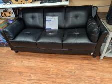 INTERNATIONAL FURNITURE FAUX LEATHER SOFA AS IS $275 TAX
