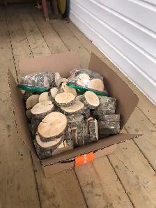 Plus de 90 rondelles de bois 3po à vendre