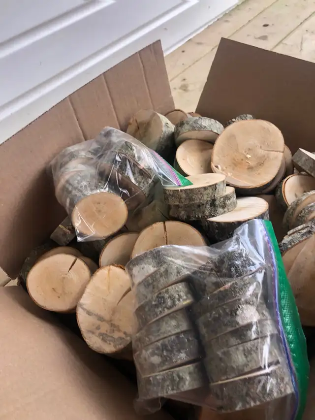 Plus de 90 rondelles de bois 3po à vendre - Photo 4