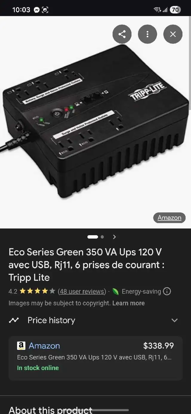 TRIPP-LITE SURGE PROTECTOR - Photo 3