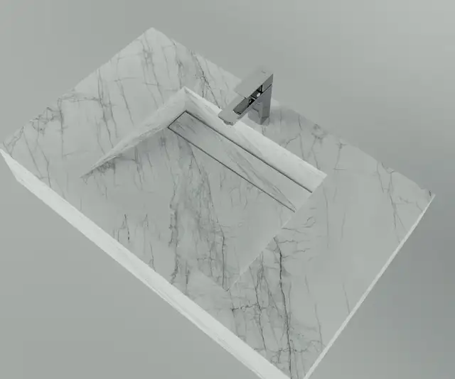 Modern Quartz Counter with Attached Sink - 647-493-4330