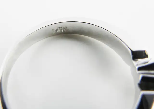 14KT W/Gold 0.49CT SI Solitaire Diamond Ring. Naturally Mined! - Photo 3