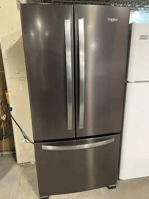 Réfrigérateur stainless fumé 33'' portes Françaises Whirlpool