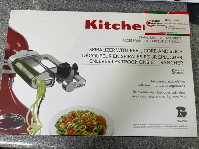 Kitchenaid Spiralizer Peel/Core/Slice Mixer Attachment New