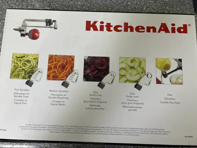 Kitchenaid Spiralizer Peel/Core/Slice Mixer Attachment New - Photo 2