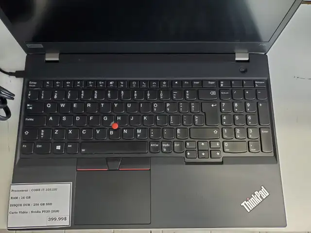Laptop Lenovo p15s,i7 10ème G,16GB,256GB,Nvidia 2GB,Windows 11 - Photo 2