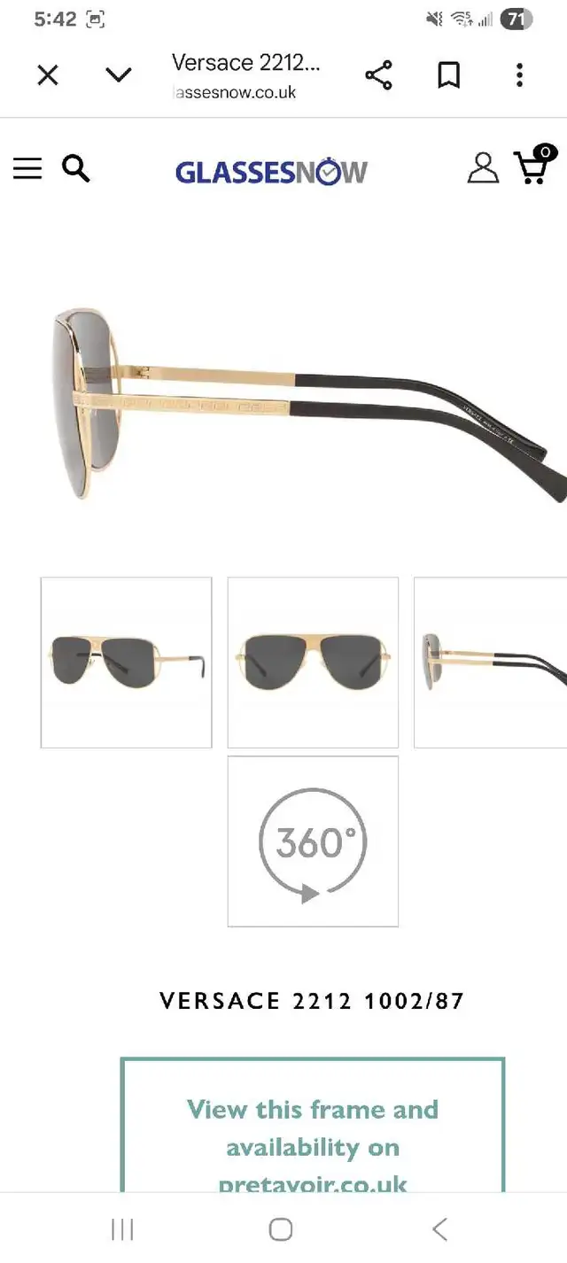 BRAND NEW MENS VERSACE  SUNGLASSES - Photo 2