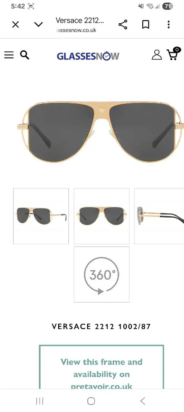 BRAND NEW MENS VERSACE  SUNGLASSES - Photo 3