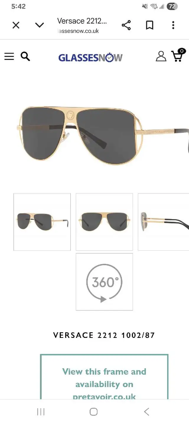 BRAND NEW MENS VERSACE  SUNGLASSES - Photo 4