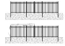 148FT Industrial Fencing - 20 Panels, 2 Gates, Spear Top with Ri