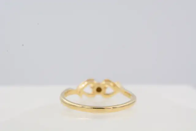 10K DOUBLE HEART RING WITH DIAMOND - Photo 3