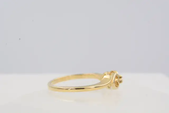 10K DOUBLE HEART RING WITH DIAMOND - Photo 4