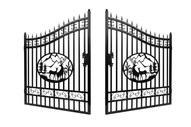 Driveway Wrought Iron Gate 16FT - Elegant Deer Artwork! - Photo 9