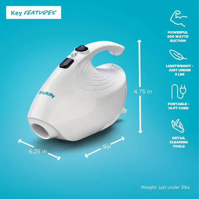 Simplicity F1 Lightweight Handheld Vacuum Cleaner - Photo 5