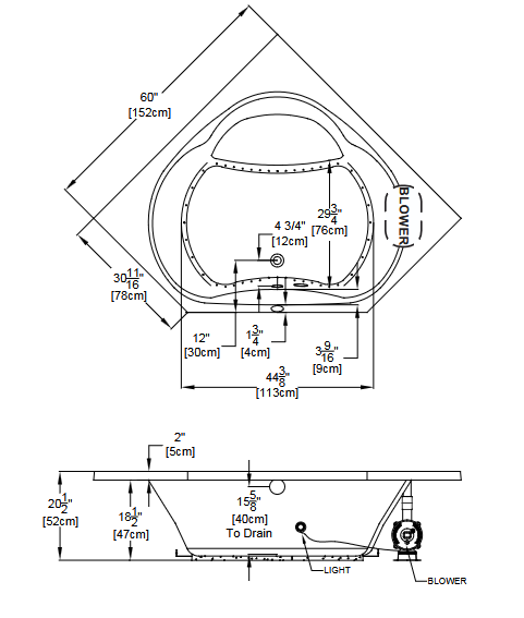 Designer Corner Tub - Photo 2
