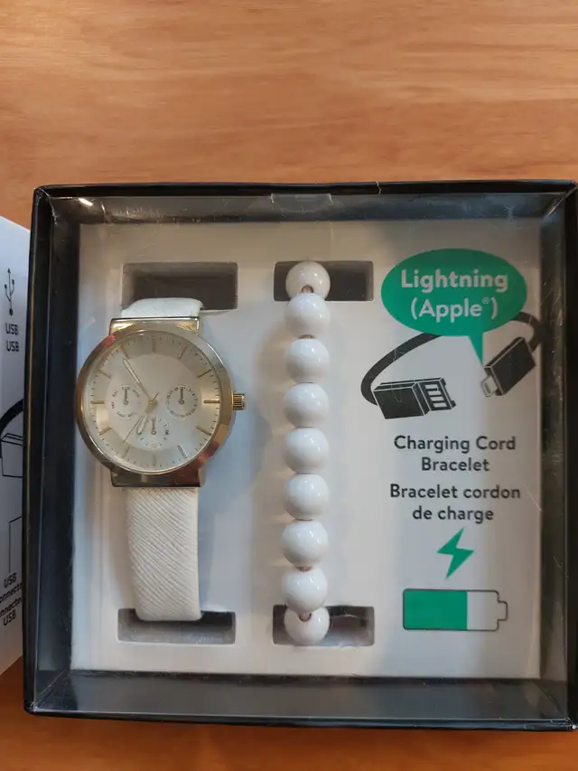 NEW WATCH WITH EXTRA USB CHARGE BRACELET, $8!!