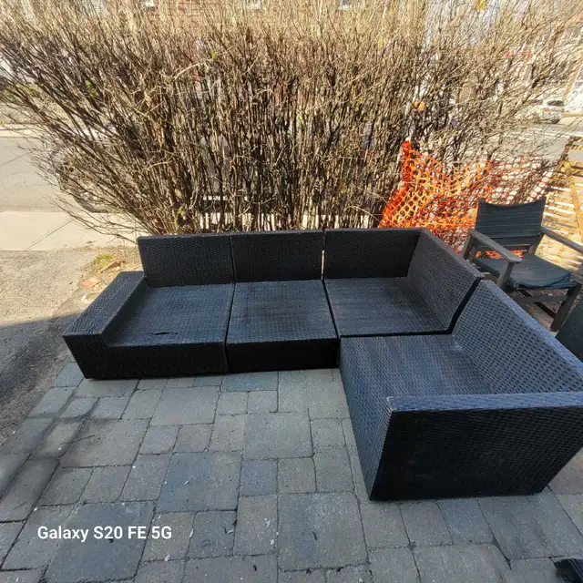 patio set dining table and sectional - Photo 2