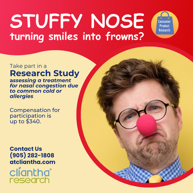 Paid Research Study - Nasal Congestion