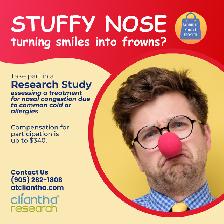 Paid Research Study - Nasal Congestion