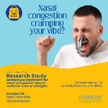 Paid Study Research - nasal Congestion Symptoms