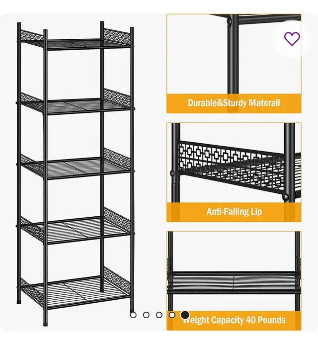 Heavy-Duty Metal Storage Shelving Unit - Photo 6