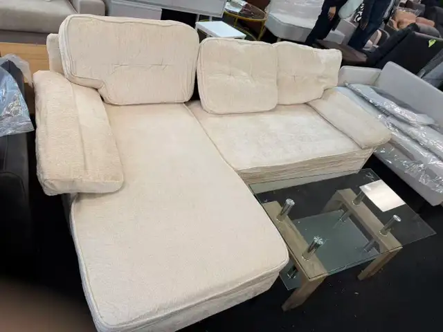 Brand New Modern L-Shaped Sofa with Wood Frame Special $199 - Photo 2