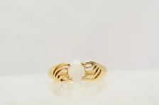 10K WHITE CABOCHON RING