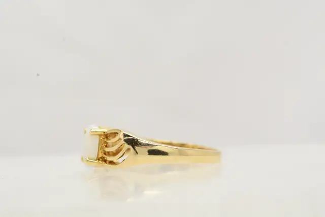 10K WHITE CABOCHON RING - Photo 2