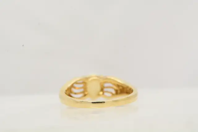 10K WHITE CABOCHON RING - Photo 3