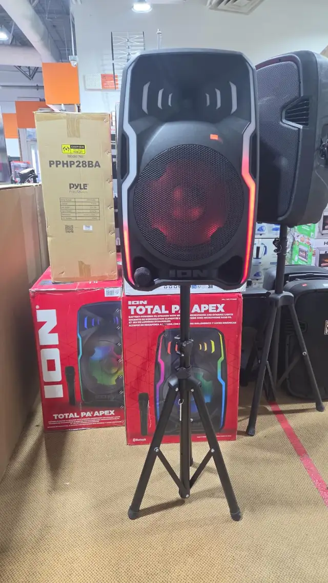 ION Audio Total PA Apex Battery-Powered Speaker Wireless Microph