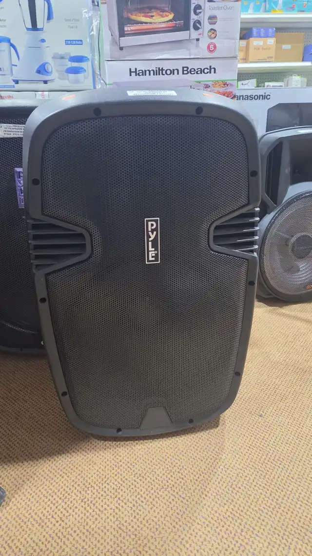 15' PA SPEAKER WITH BLUETOOTH, USB AND SD SLOT RECHARGEABLE BATT