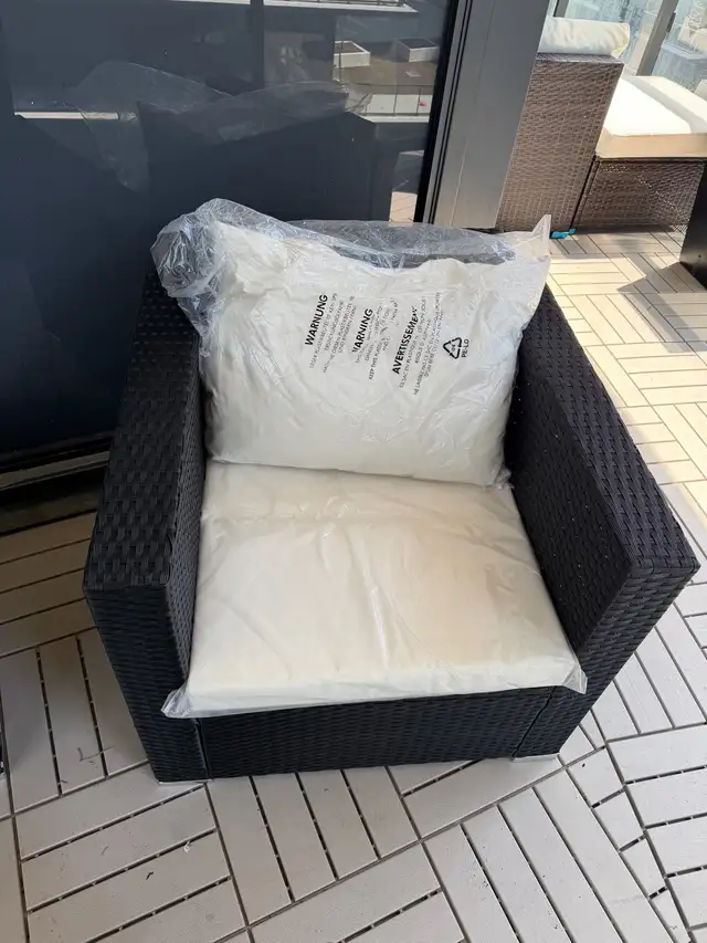 NEW-Costway 3PCS Patio Furniture Set Sofa Table W/C - Photo 8