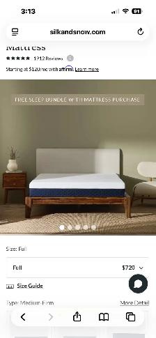 Silk and Snow Double Mattress