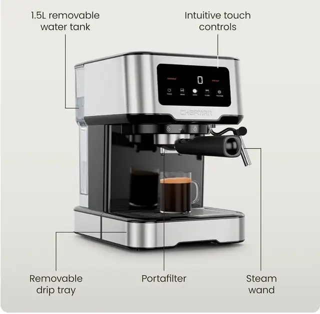 Chefman CraftBrew Digital Espresso Machine - Photo 6