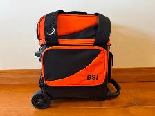 SAC DE TRANSPORT AVEC BOULE DE BOWLING COMME NEUFS