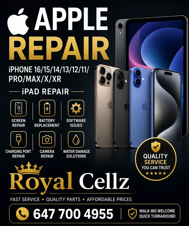 SCREEN REPAIR APPLE iPHONE 16/15/14/13/12/11/PRO/MAX/X/XR/iPAD