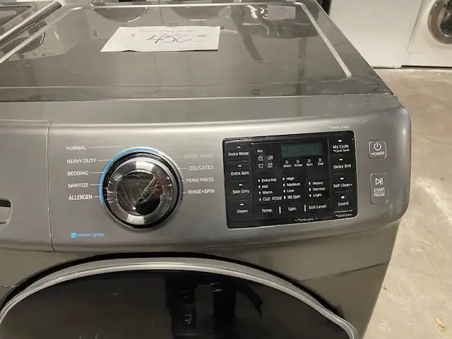 Laveuse seule frontale grise Samsung (remis à neuf) - Photo 2
