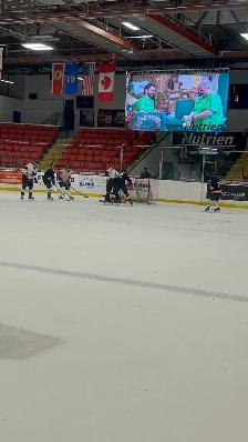 Shinny Hockey Players. Refereed Game FRIDAY