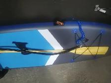 INFLATABLE PADDLE BOARD WITH PADDLE AIR PUMP AND LEG LEASH