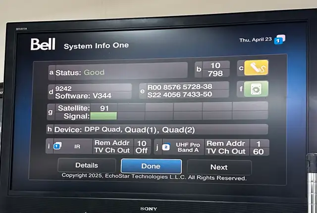 Bell 9242 PVR HD Refurbished satellite tv receiver - Photo 5