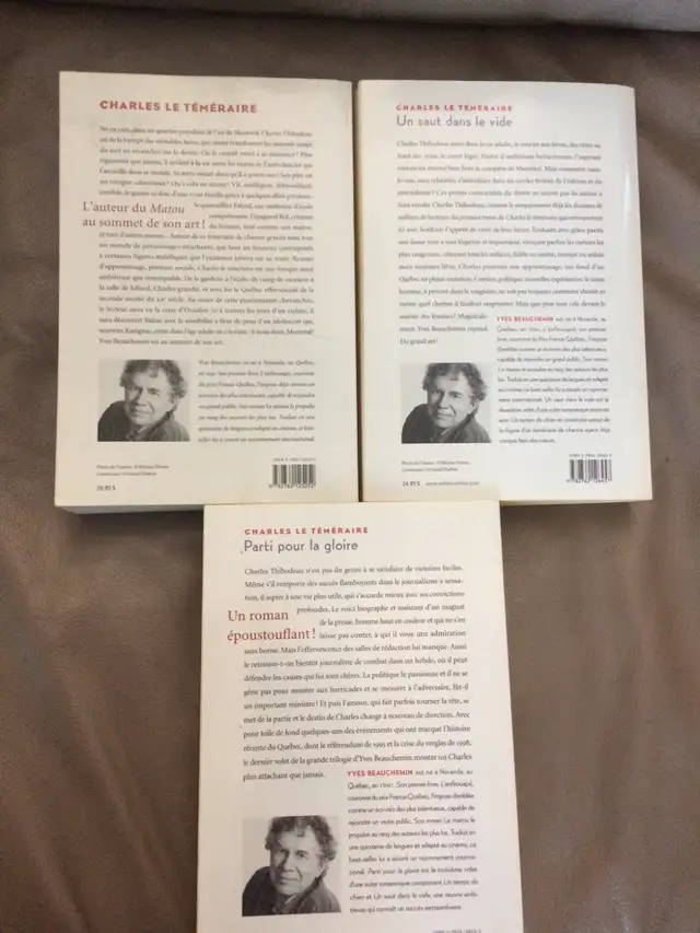 SÉRIE3 ROMANS D'YVES BEAUCHEMIN$15.00 SÉRIE:CHARLES LE TEMERAIRE - Photo 2