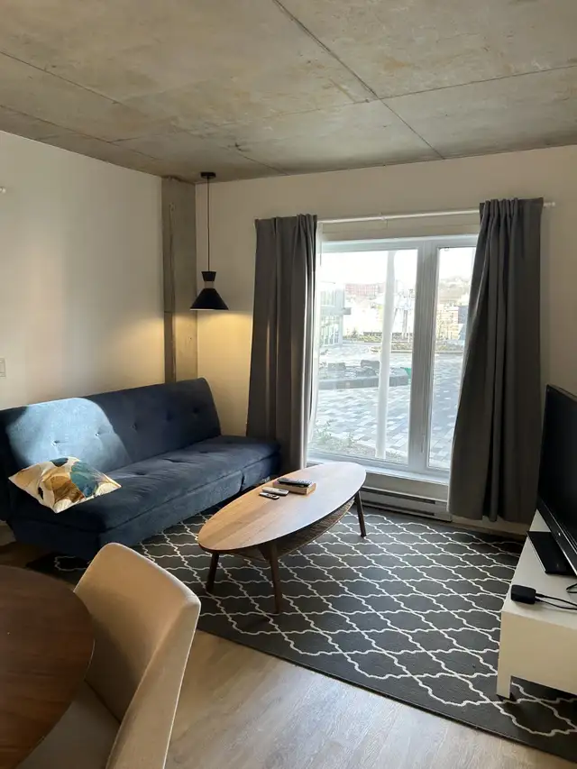 3 1/2 neuf, semi-meublé, gym, balcon, terrasse,stationnement int - Photo 4