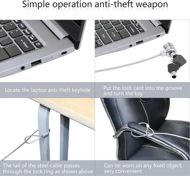 Brand New Keyed Cable Lock for Laptop Notebook - Photo 4