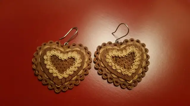 Birch bark earrings