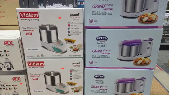 VIDIEM JEWEL 2.0 L WET GRINDER STAINLESS S DRUM, STONE ROLLERS