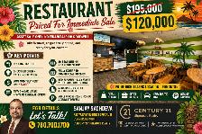 RESTAURANT PRICED FOR IMMEDIATE SALE