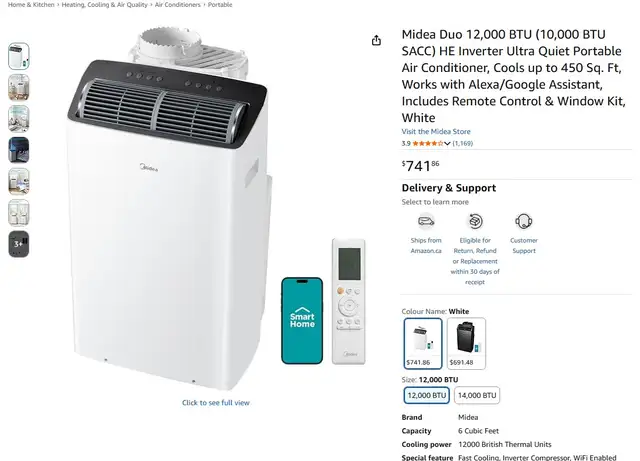 Midea 12,000 BTU Wifi Air Conditioner For Sale - Photo 10