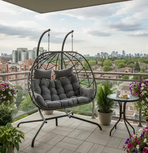 Brand New 1-Seat or 2-Seat Hanging Egg Chair From $149 or $199 - Photo 9