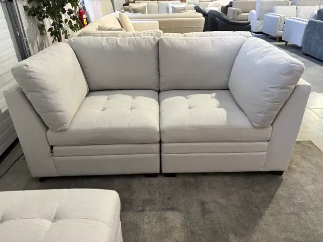 8 piece fabric modular sectional with storage ottoman - Photo 4